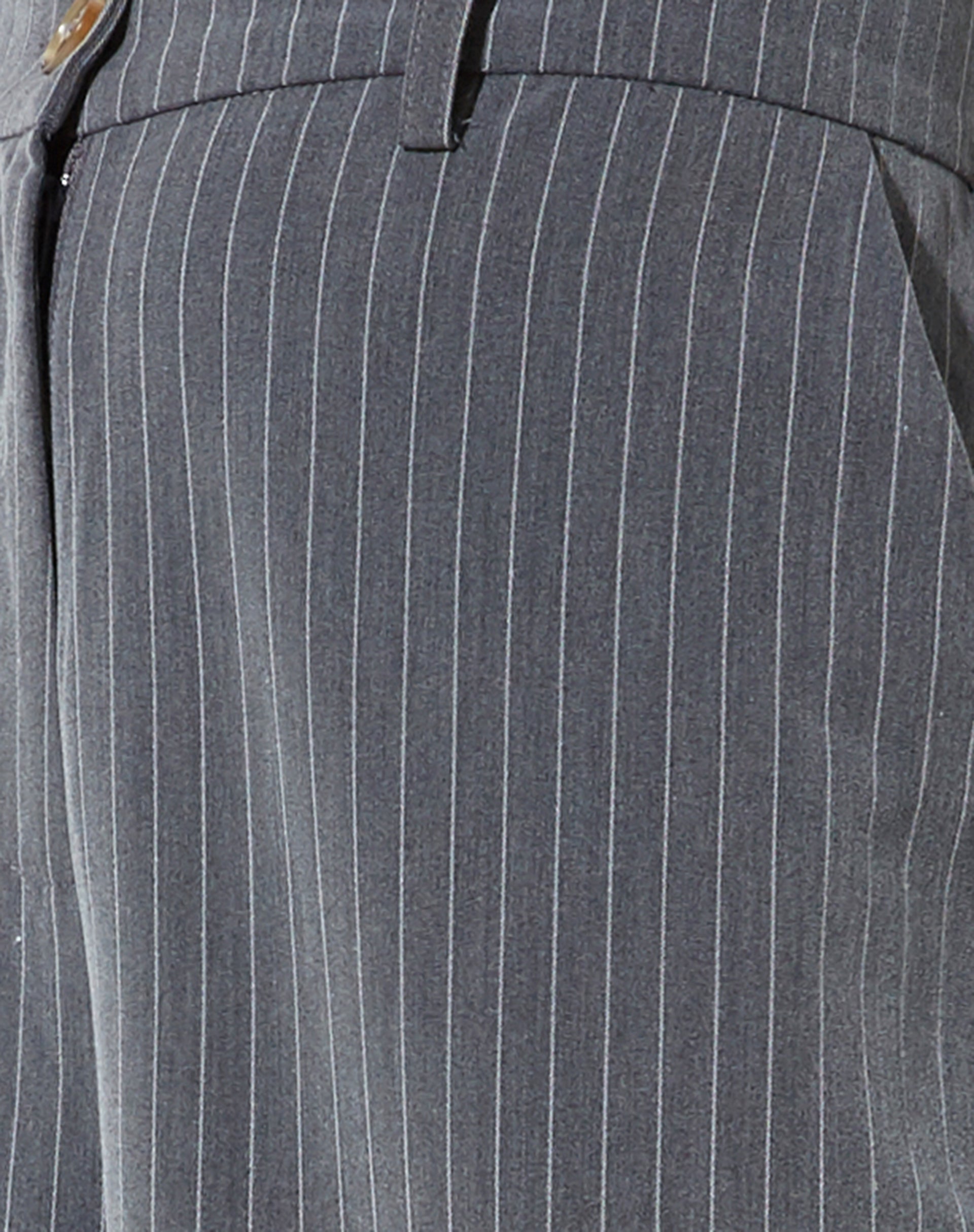 Abba Cargo Trouser in Pinstripe Grey