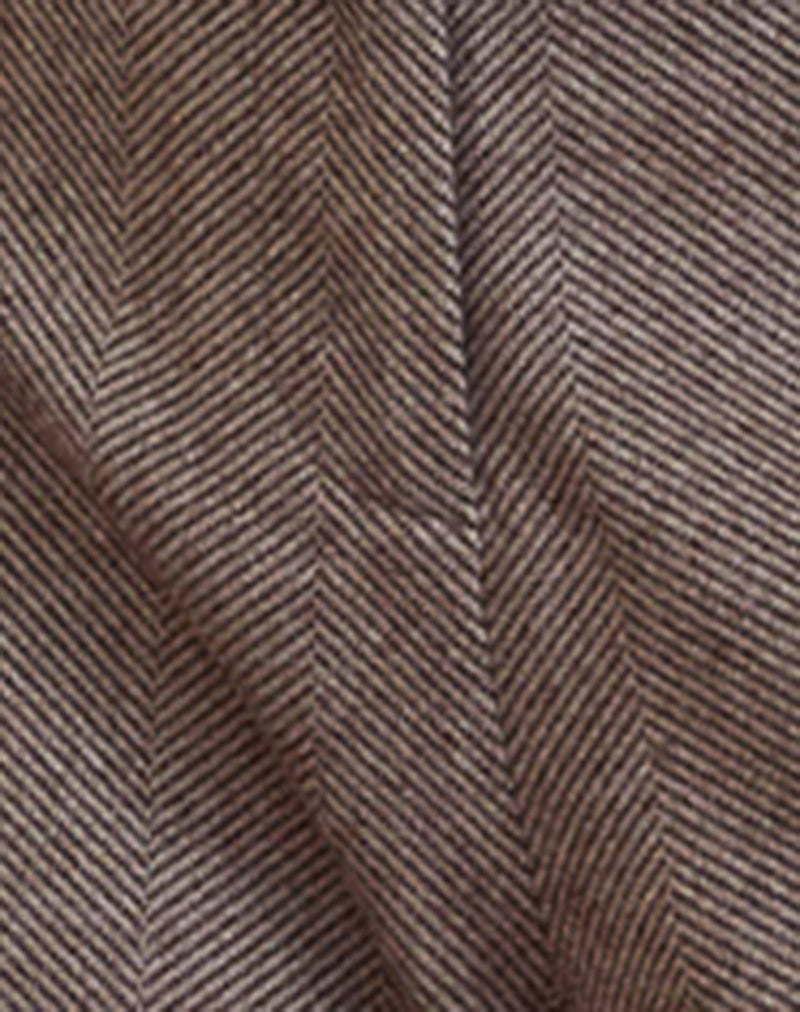 Abdel Faux Wool Tailored Trouser in Walnut