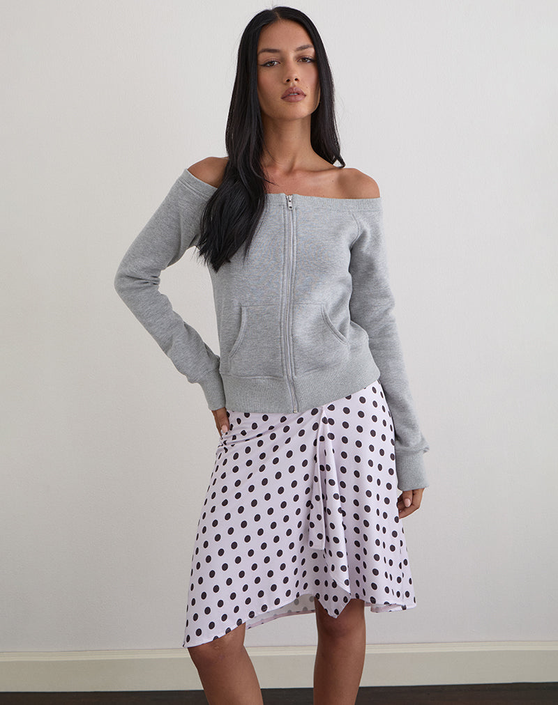 Airazo Bardot Sweater in Grey Marl