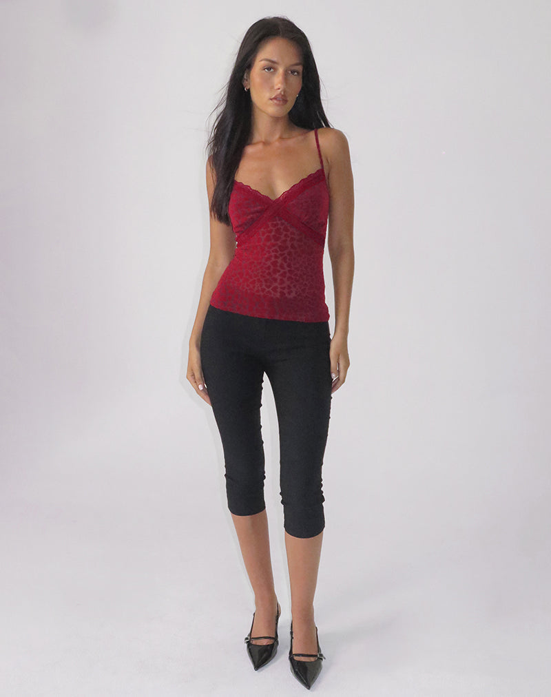 Alcesta Cami Top in Heart Flock Maroon