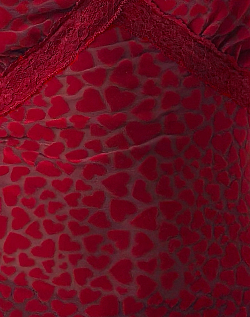 Alcesta Cami Top in Heart Flock Maroon