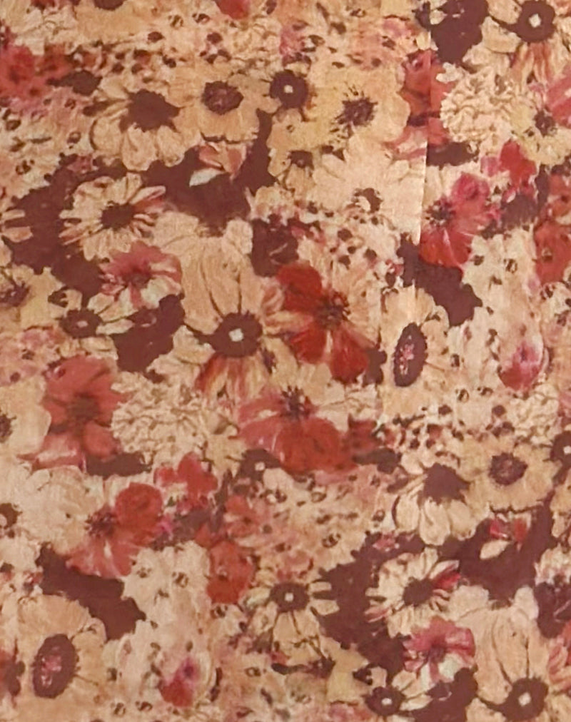 Alette Halterneck Maxi Dress in Chiffon Rusty Flower