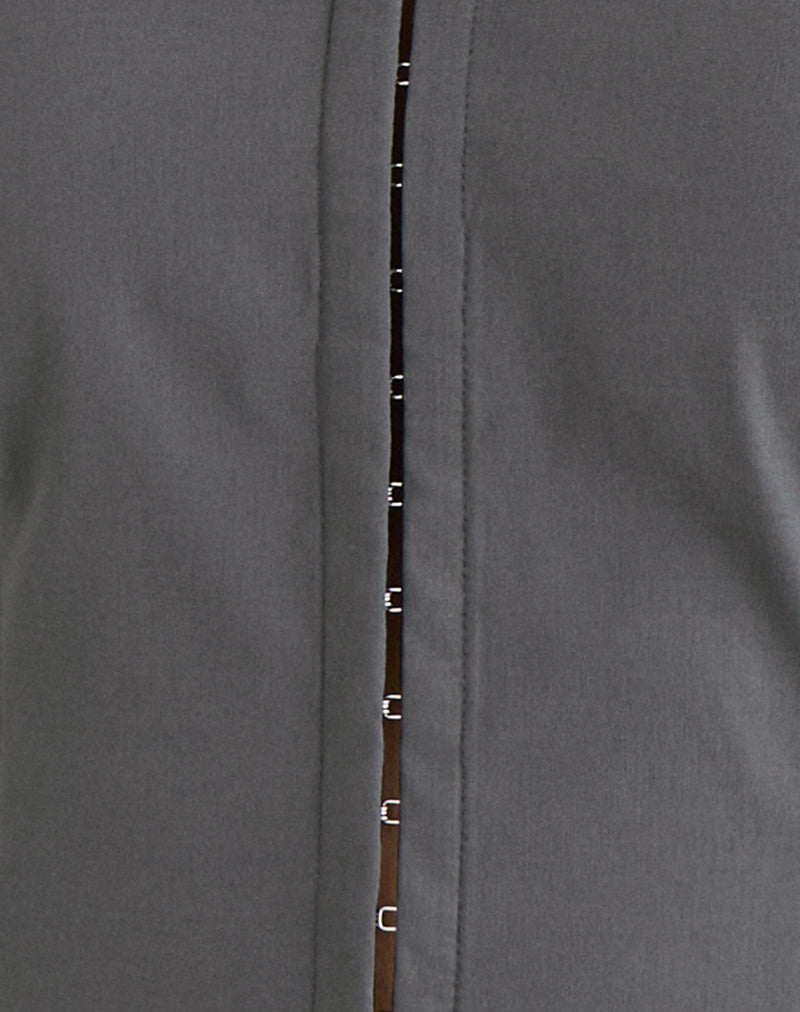 Alika Long Sleeve Top in Tailoring Slate Grey