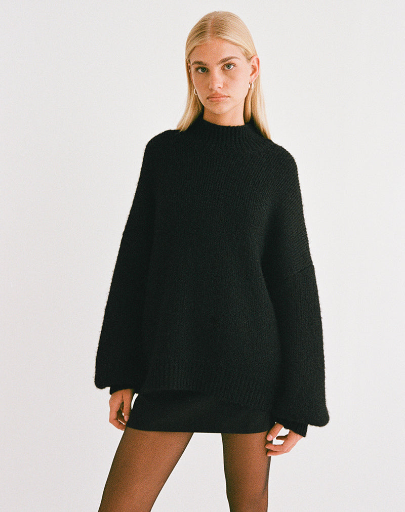 Amato Oversized Jumper in Black