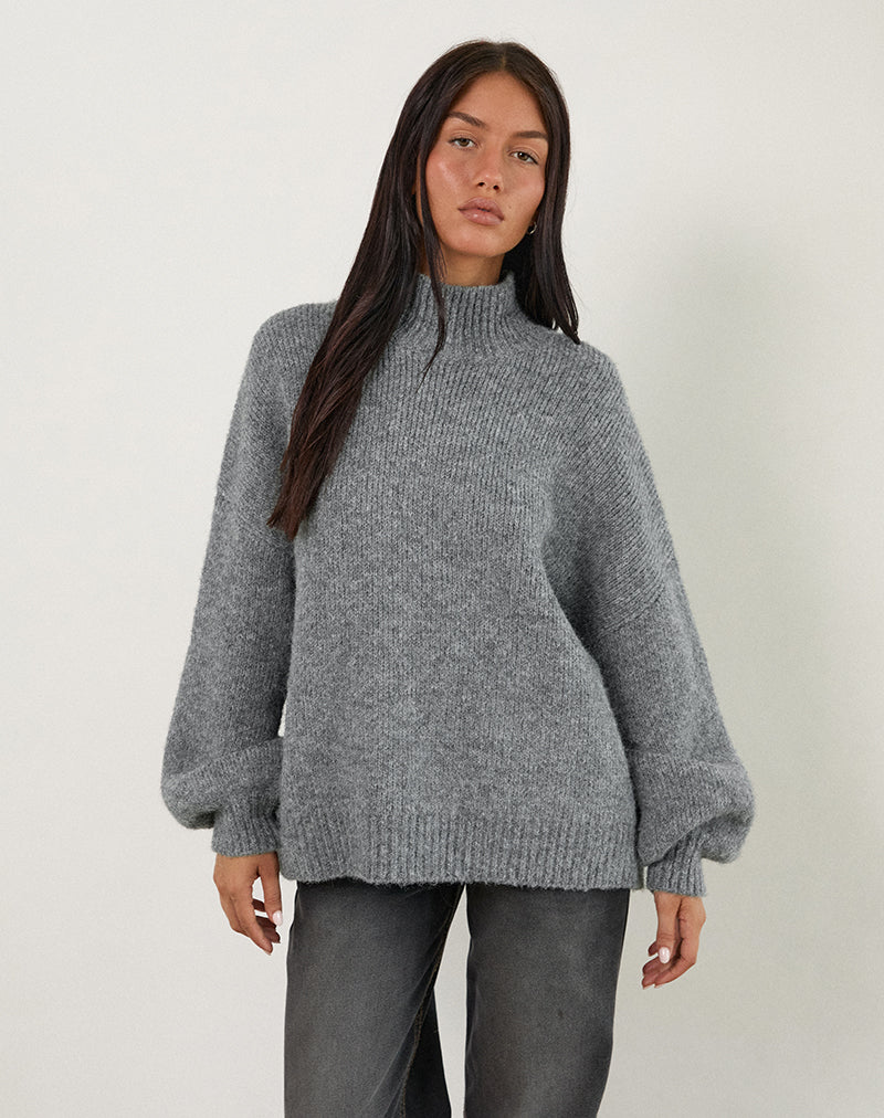 Amato Oversized Jumper in Grey