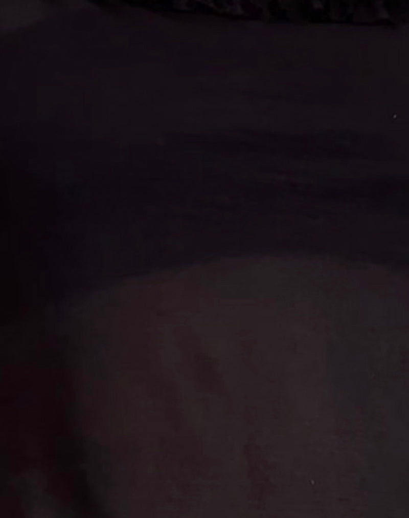 Anastasia Mesh Ruffle Cami Top in Black