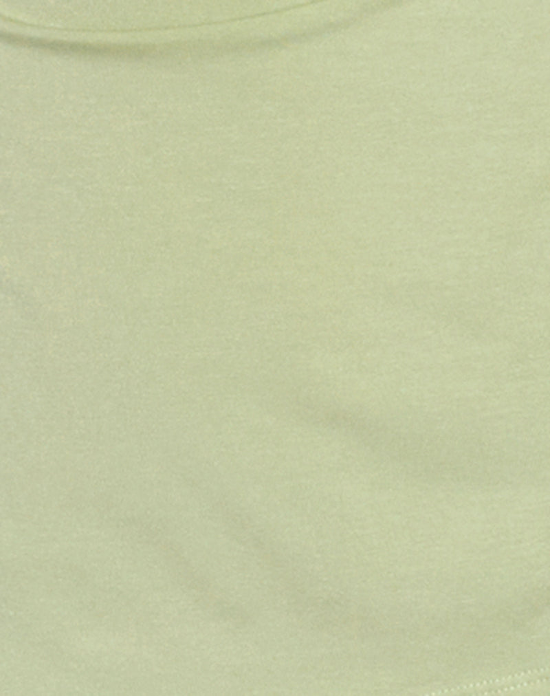 Aravie Ruched Bandeau Top in Pistachio