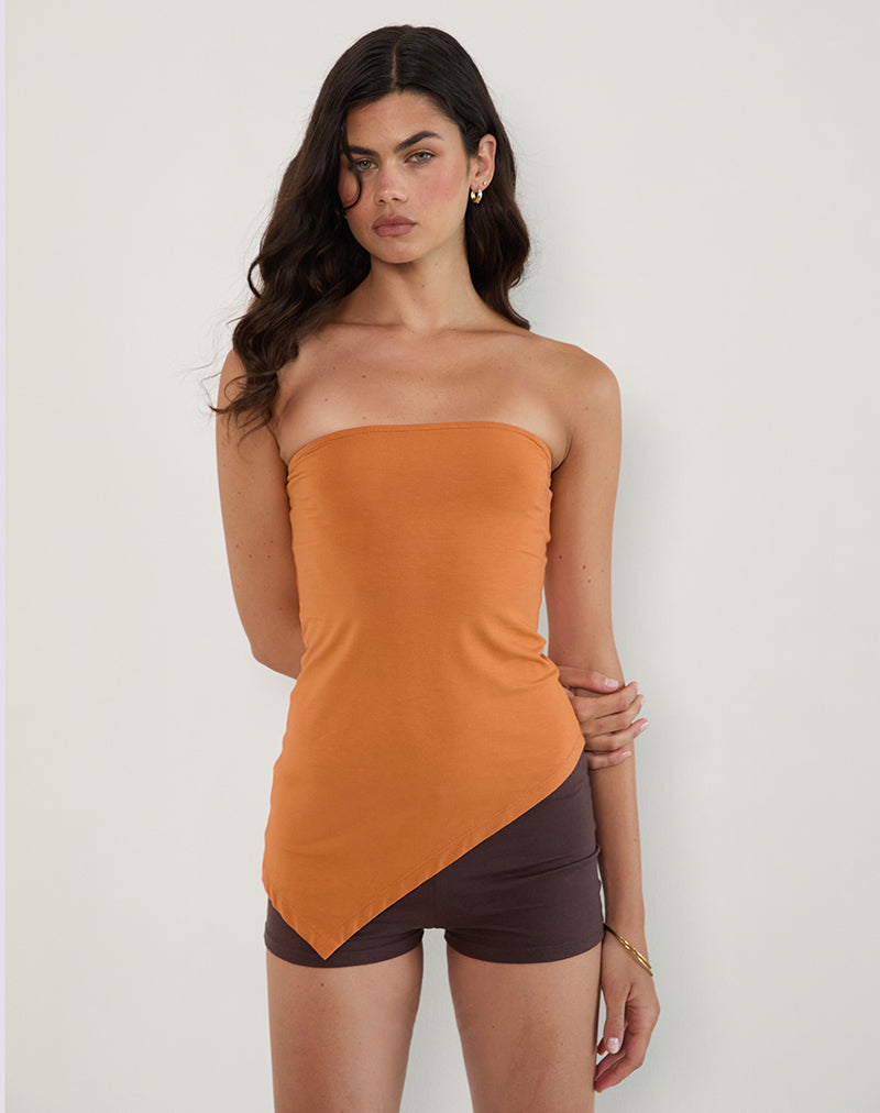 Arimbi Bandeau Top in Sunset Orange