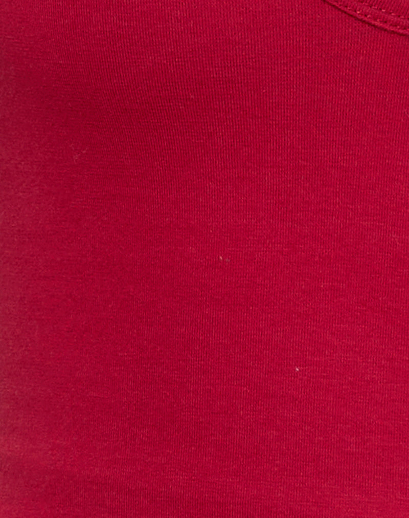 Arlet Plunge Bodysuit in Adrenaline Red