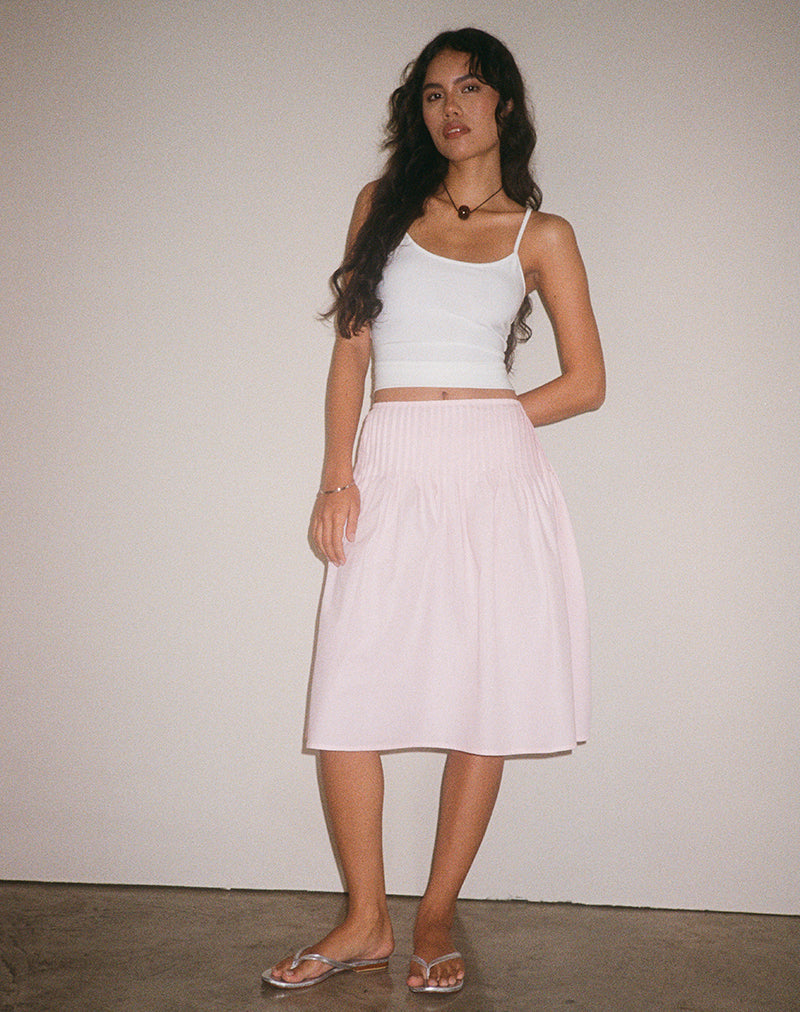 Asada Midi Skirt in Light Pink