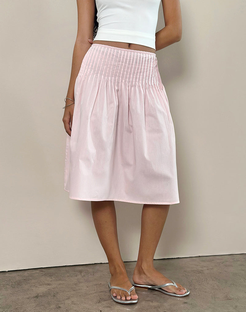Asada Midi Skirt in Light Pink