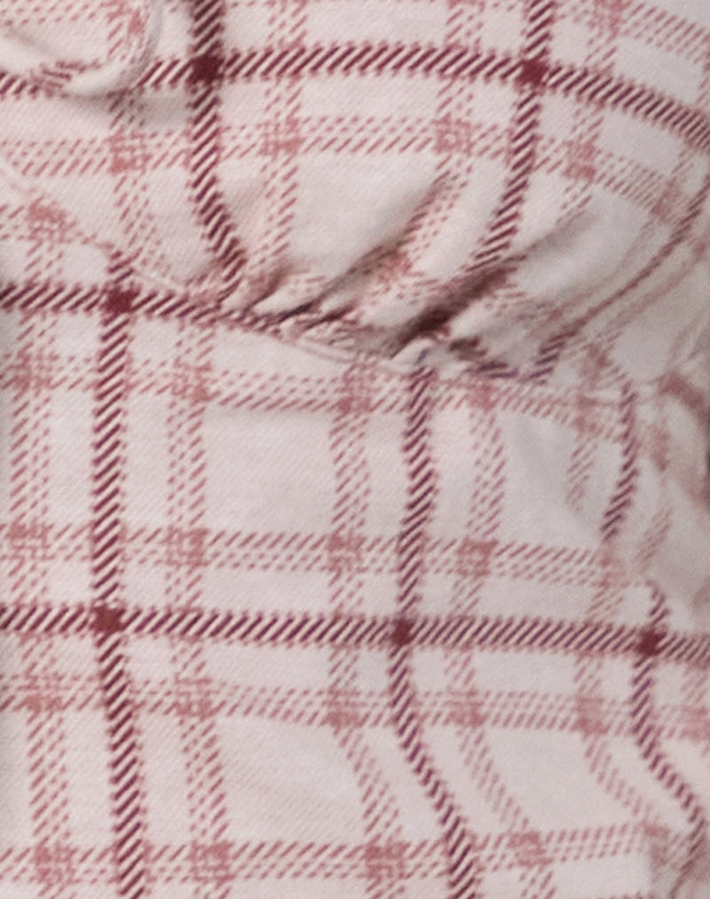 Asatari Mini Dress in Basic Tartan Pink