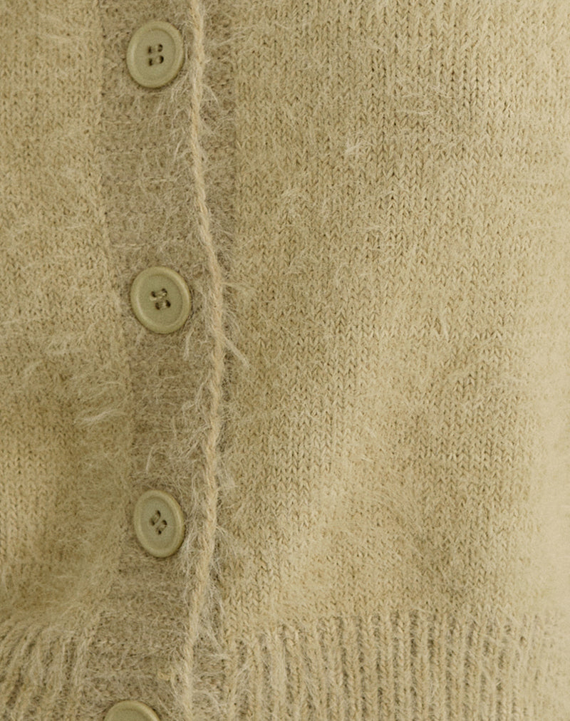 Audrina Cardigan in Fluffy Knit Sage