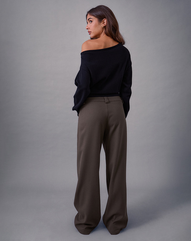 Avina Trouser in Tailoring Dark Olive