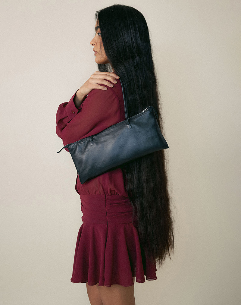 Azphira Long Sleeve Button Up Playsuit in Burgundy