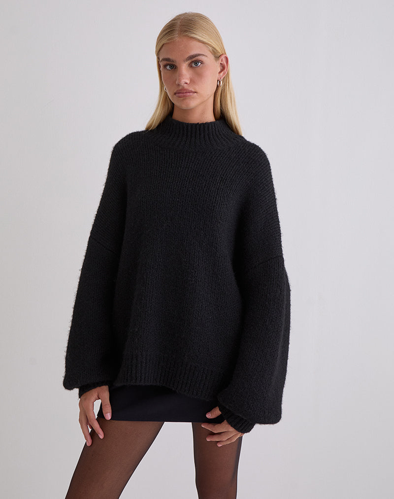 Amato Oversized Jumper in Black