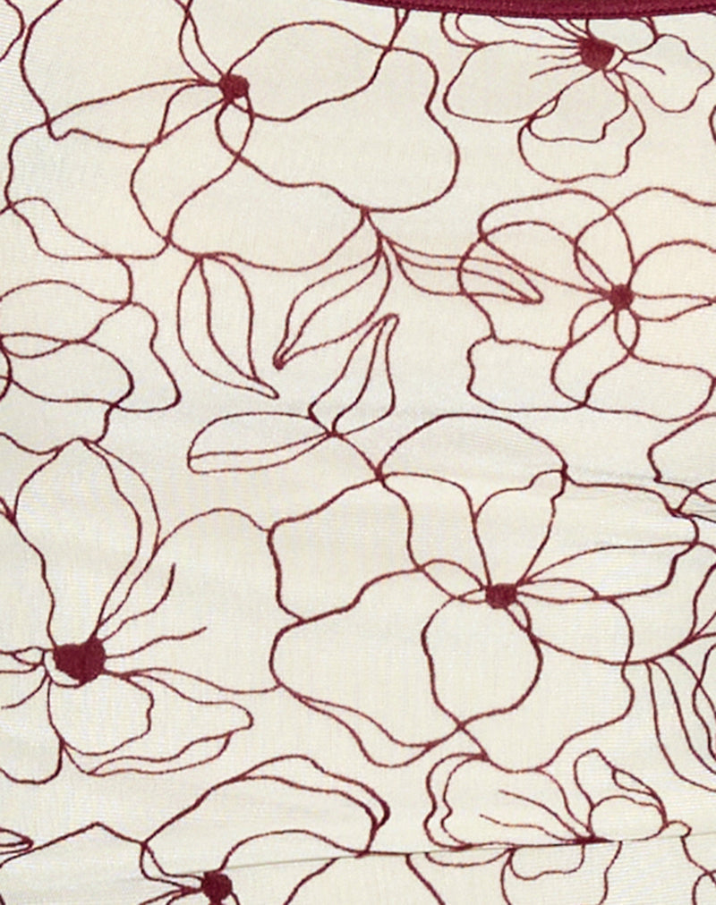 Barlyn Cami Top in Line Flower Cream