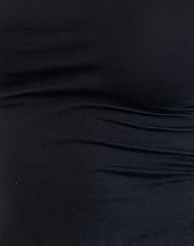 Baruna Tie Back Top in Black