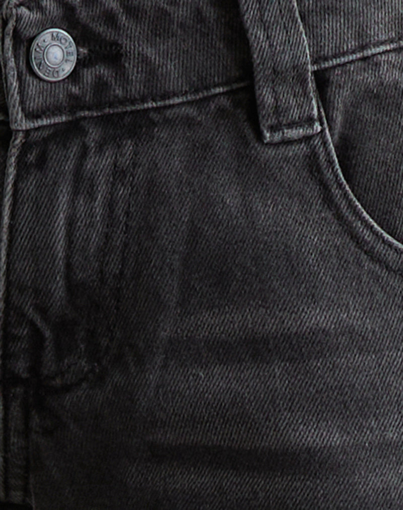 Bell Bottom Low Rise Flare Jeans in Vintage Black