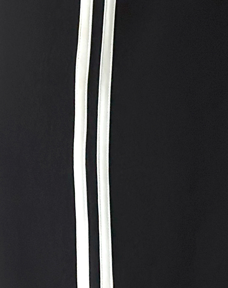 Benno Shorts in Black with White Side Stripe