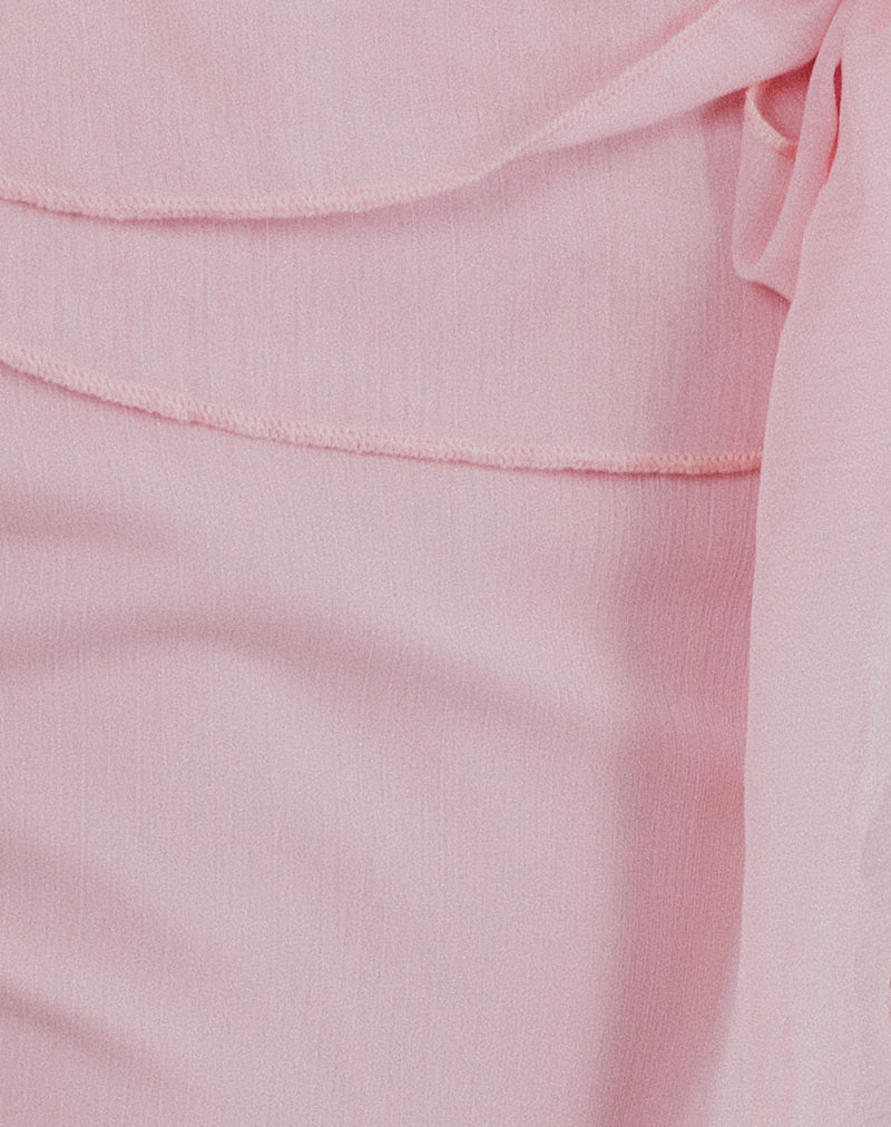 Binita Mini Dress in Chiffon Peony