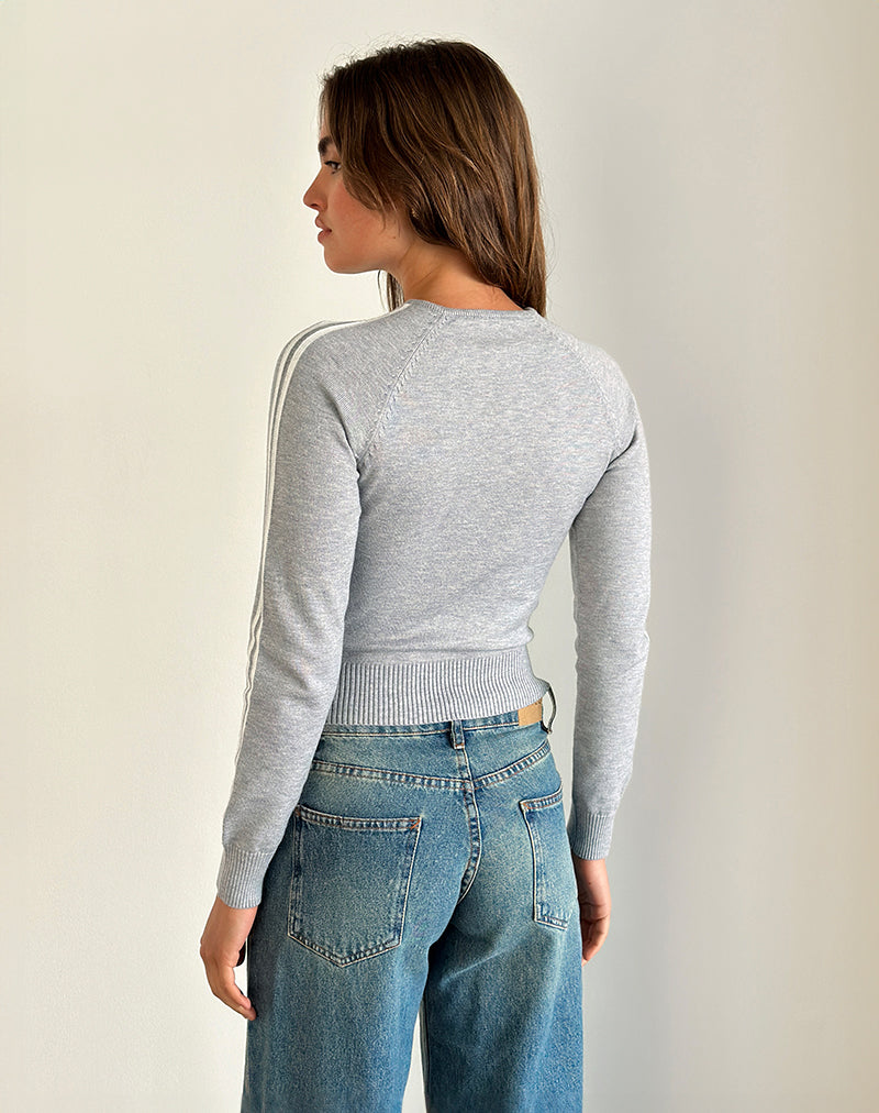 Binta Zip Through Jacket in Grey Marl