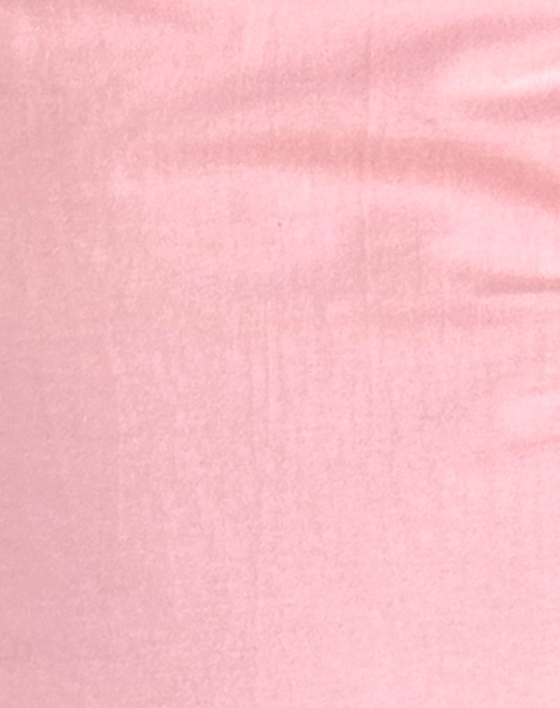 Bitha Top in Ballet Pink with Adrenaline Red Binding