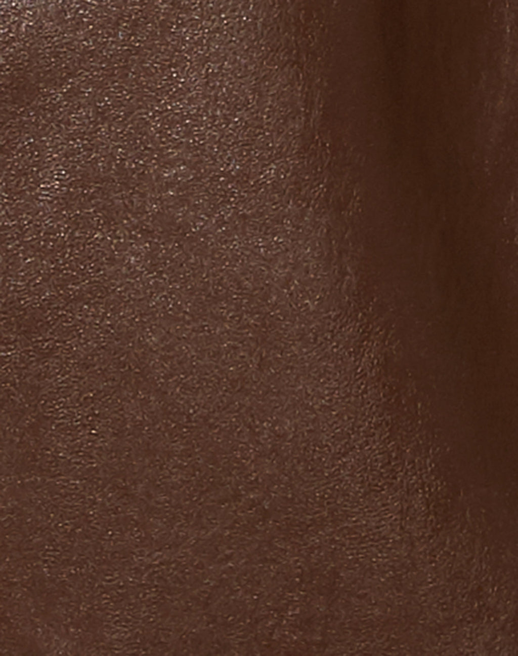 Kancana Shirt in PU Bitter Chocolate with Ivory Stitching