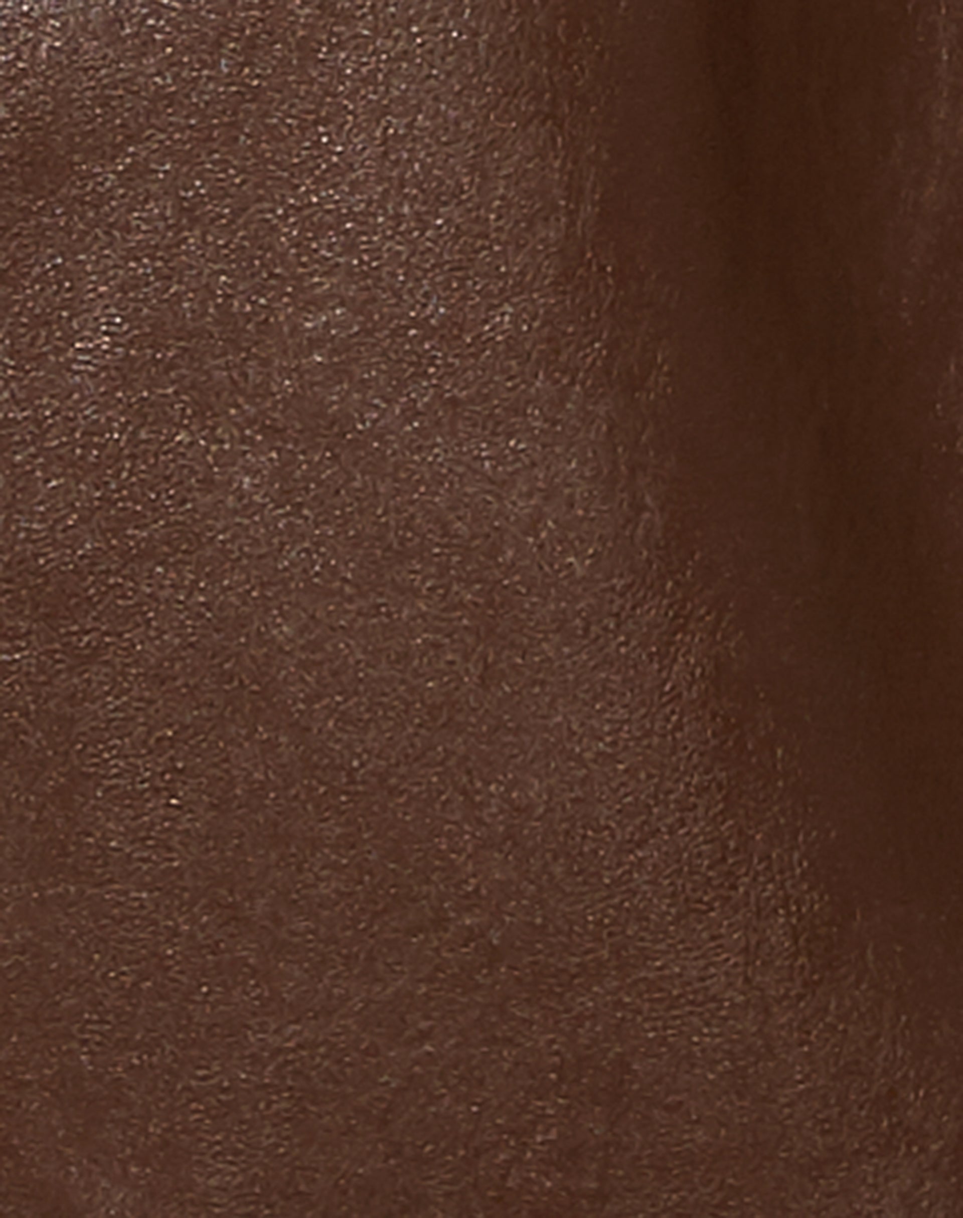 Kancana Shirt in PU Bitter Chocolate with Ivory Stitching