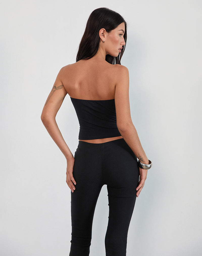 Brea Hardware Butterfly Top in Rayon Jersey Black