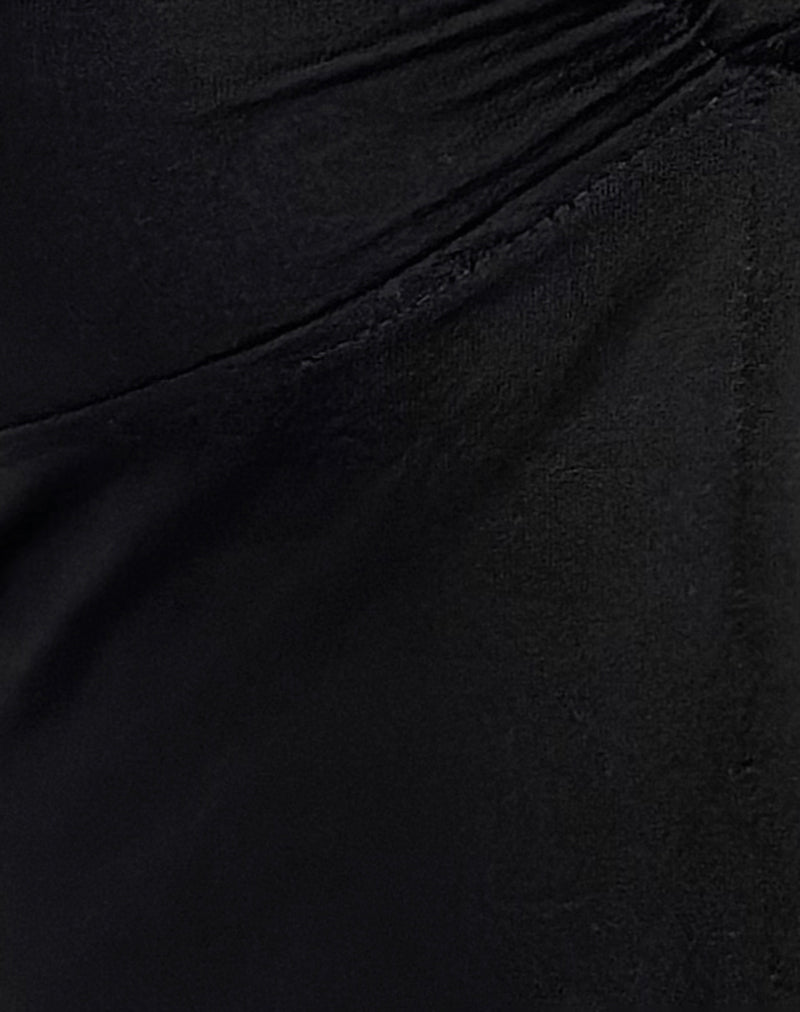 Brea Hardware Butterfly Top in Rayon Jersey Black