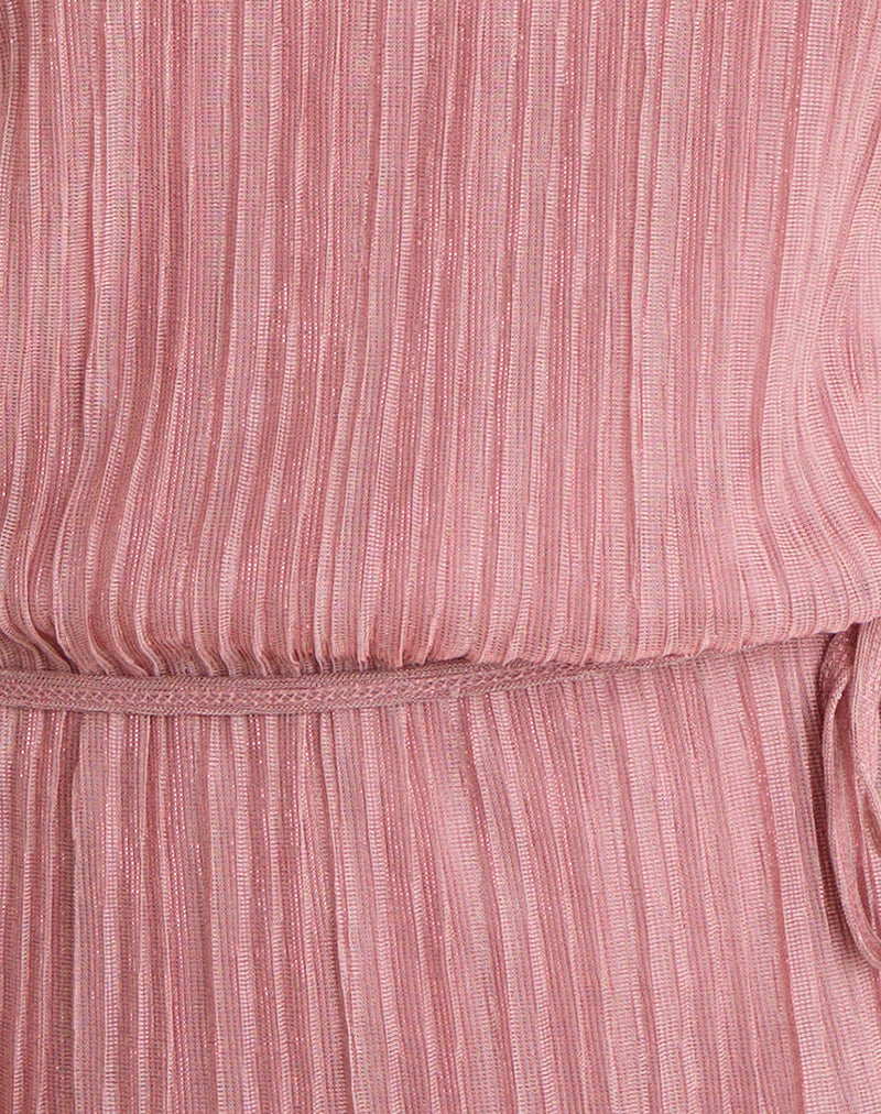 Brienne Top in Chiffon Plisse Pink