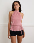 Brienne Top in Chiffon Plisse Pink