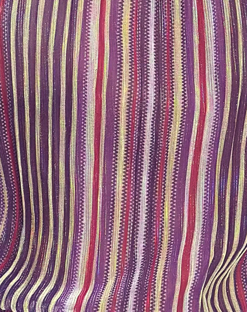 Brienne Top in Shimmer Plisse Purple Pink