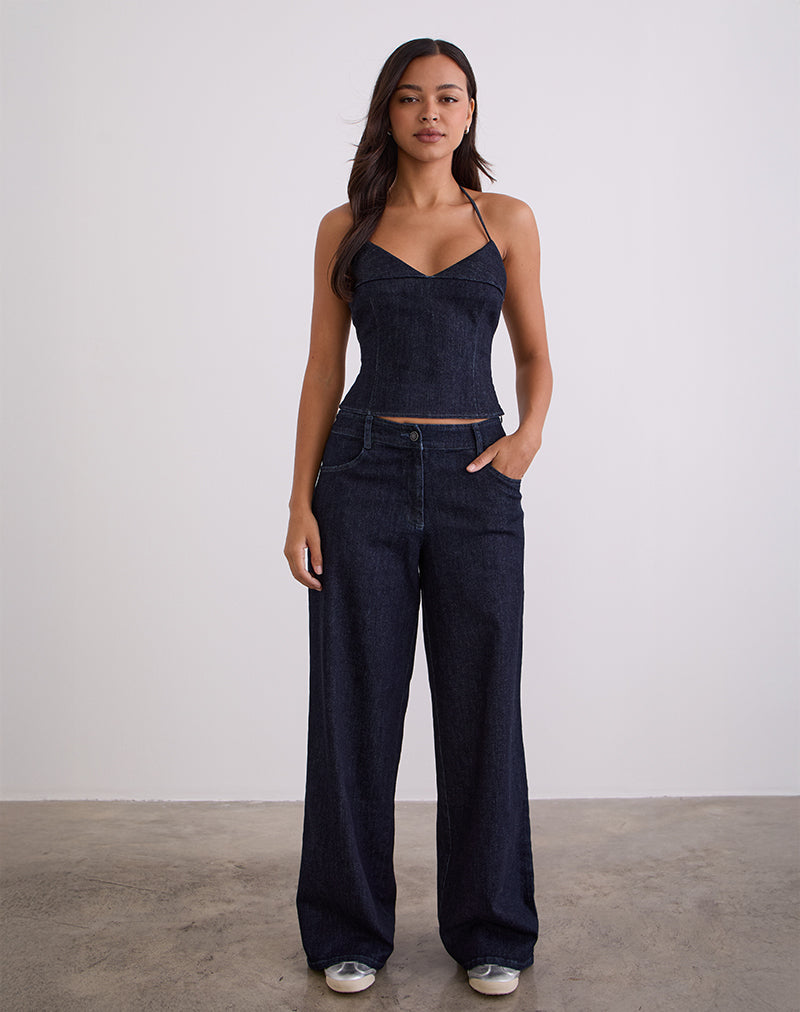 Nuvia Trousers in Chambray Indigo