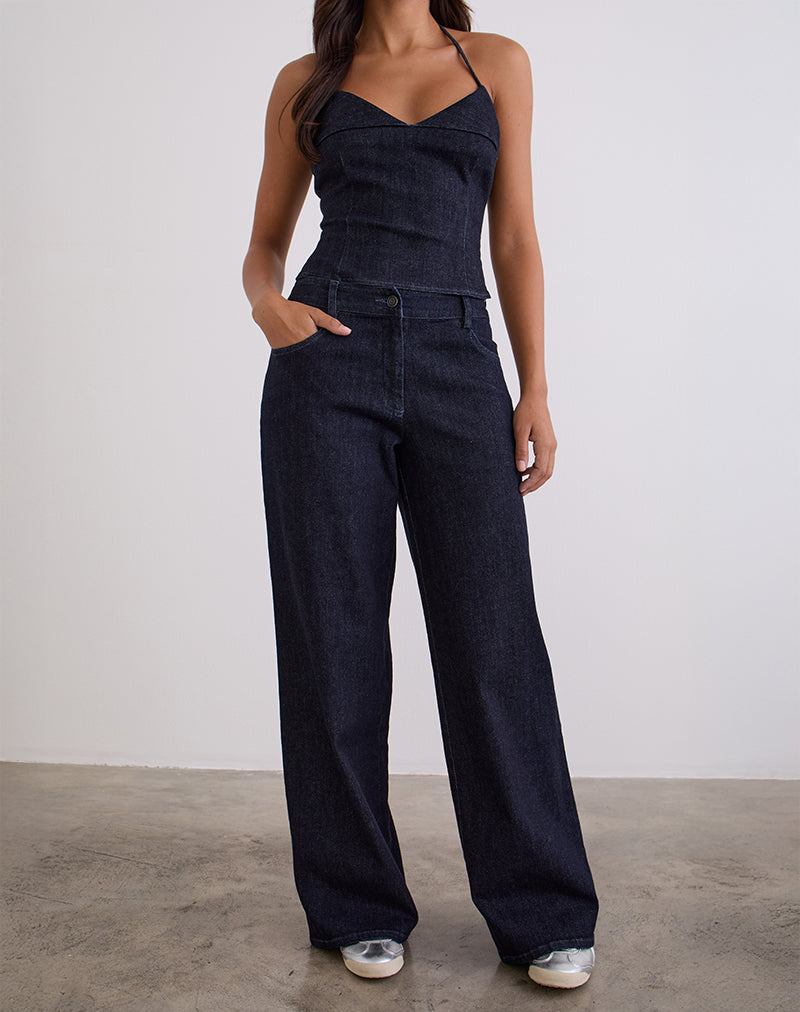 Nuvia Trousers in Chambray Indigo