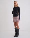 Calali Mini Skirt in Jersey Dusty Mauve