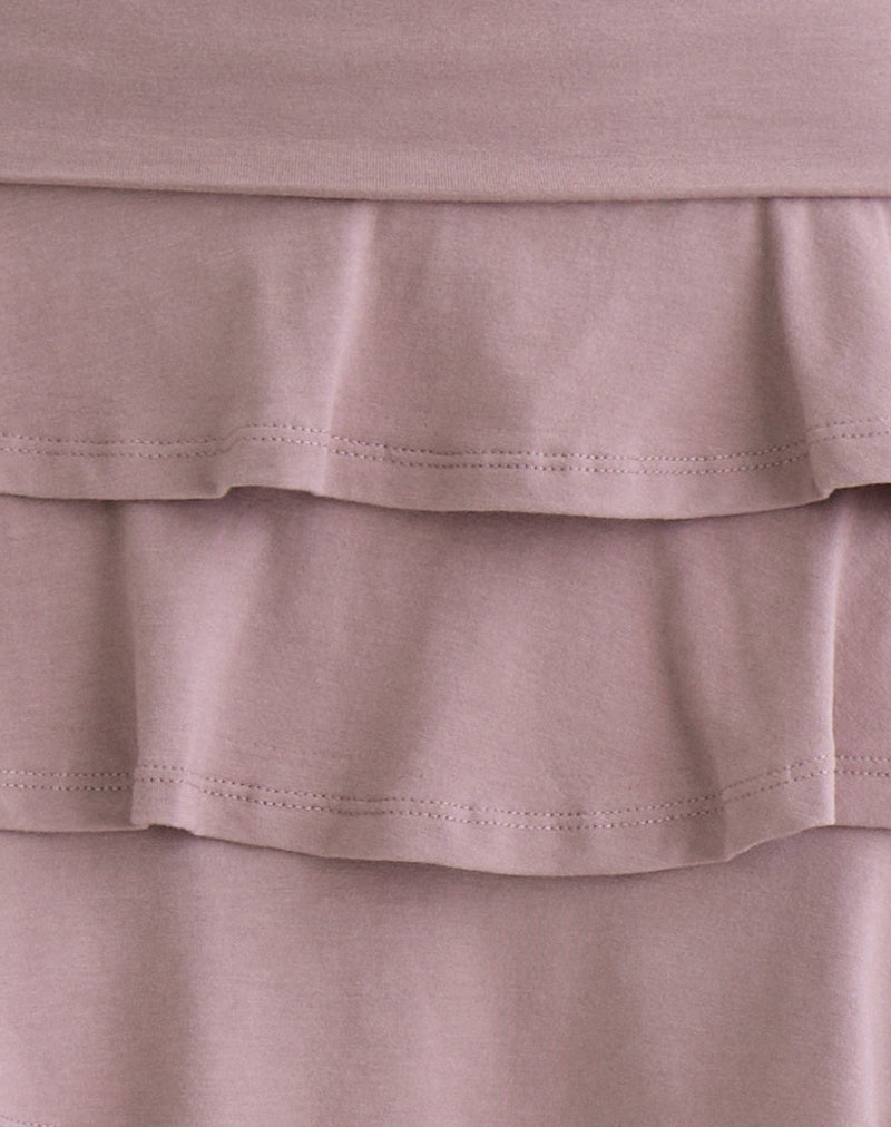 Calali Mini Skirt in Jersey Dusty Mauve