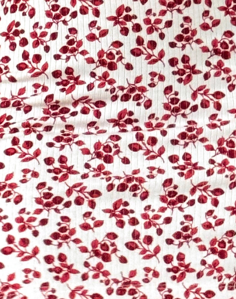 Camina Dress in Summer Strawberry Off White