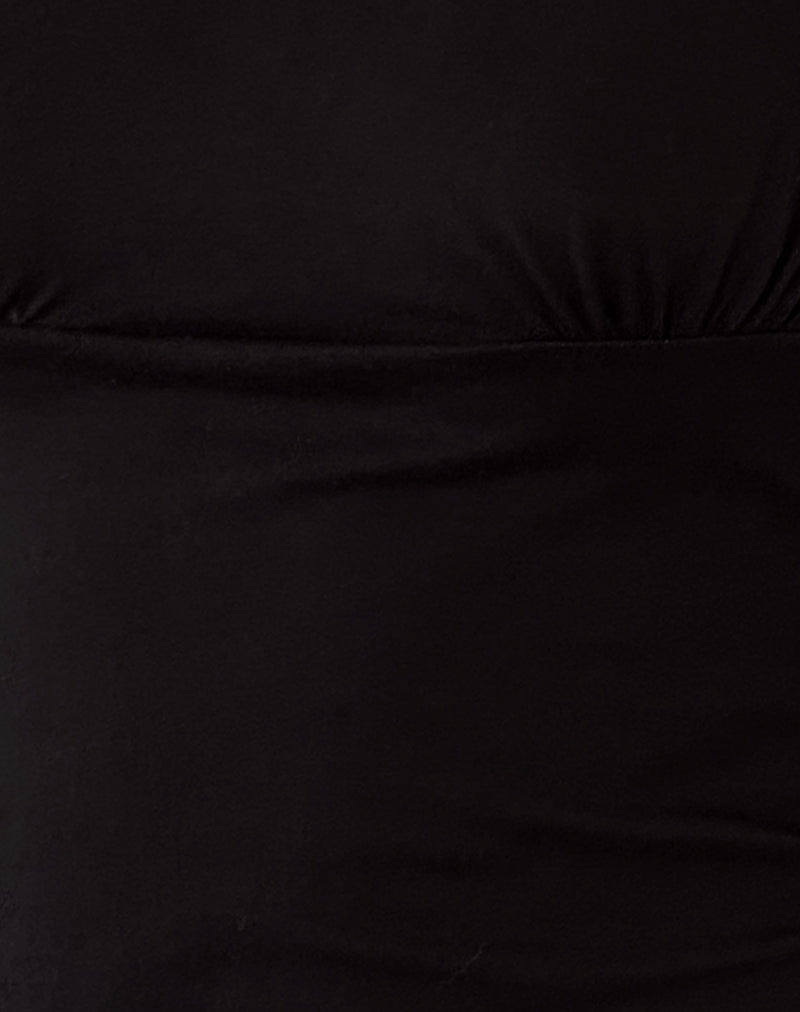 Cania Top in Black Lycra