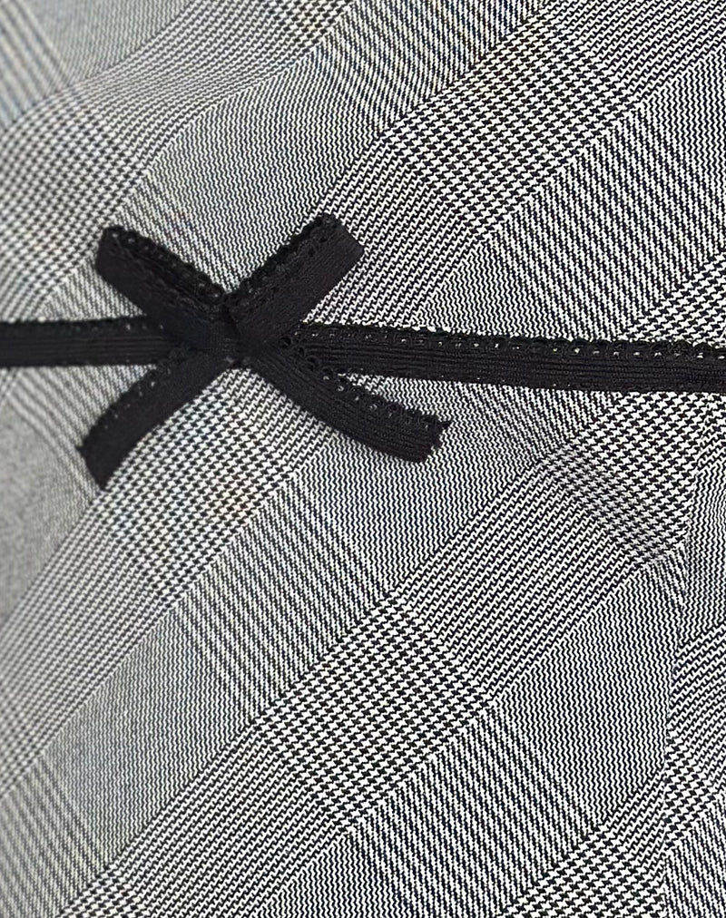 Canika Corset Top in Black and White Multi Check