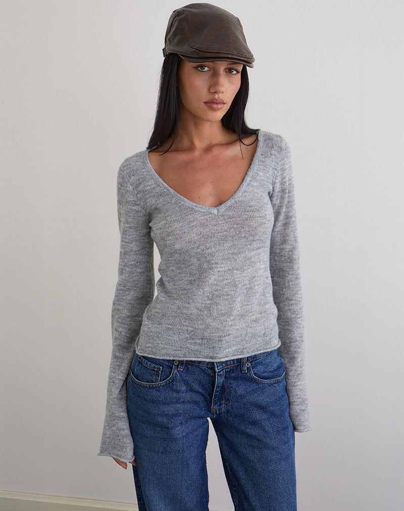 Flat Cap in PU Dark Brown