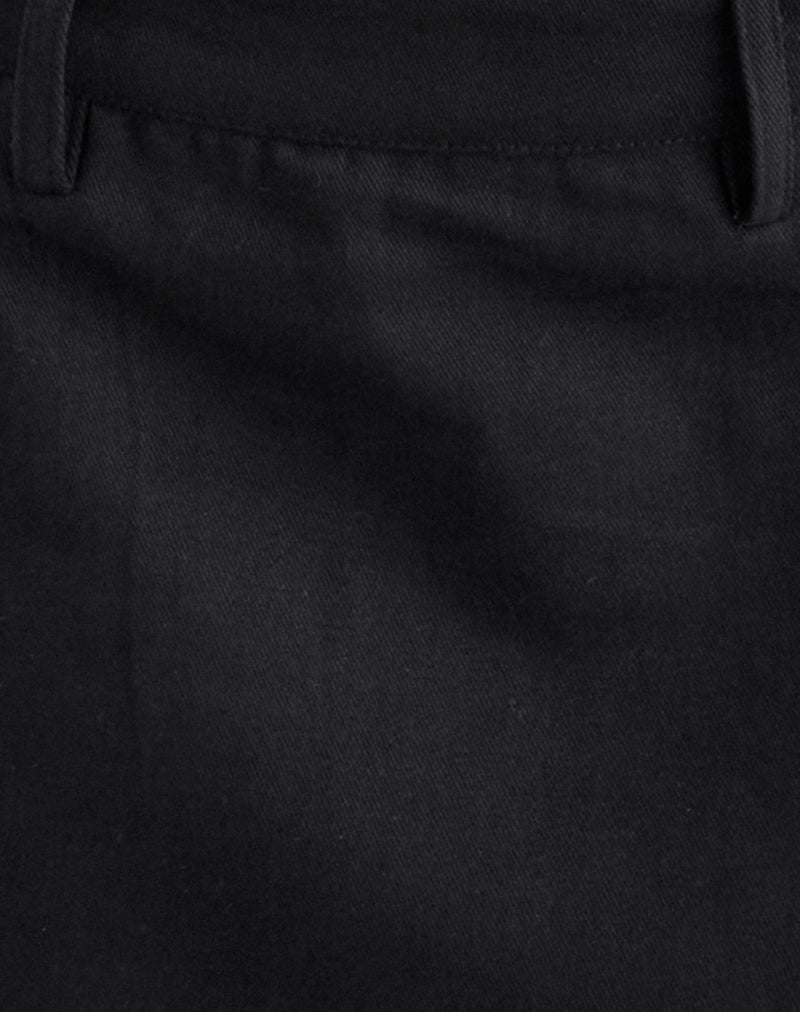 Carlin Mini Skirt in Twill Black