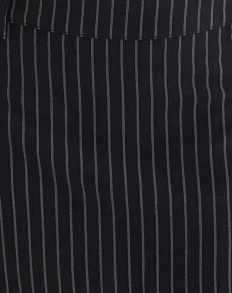 Carlin Mini Skirt in Tailoring Pinstripe Black