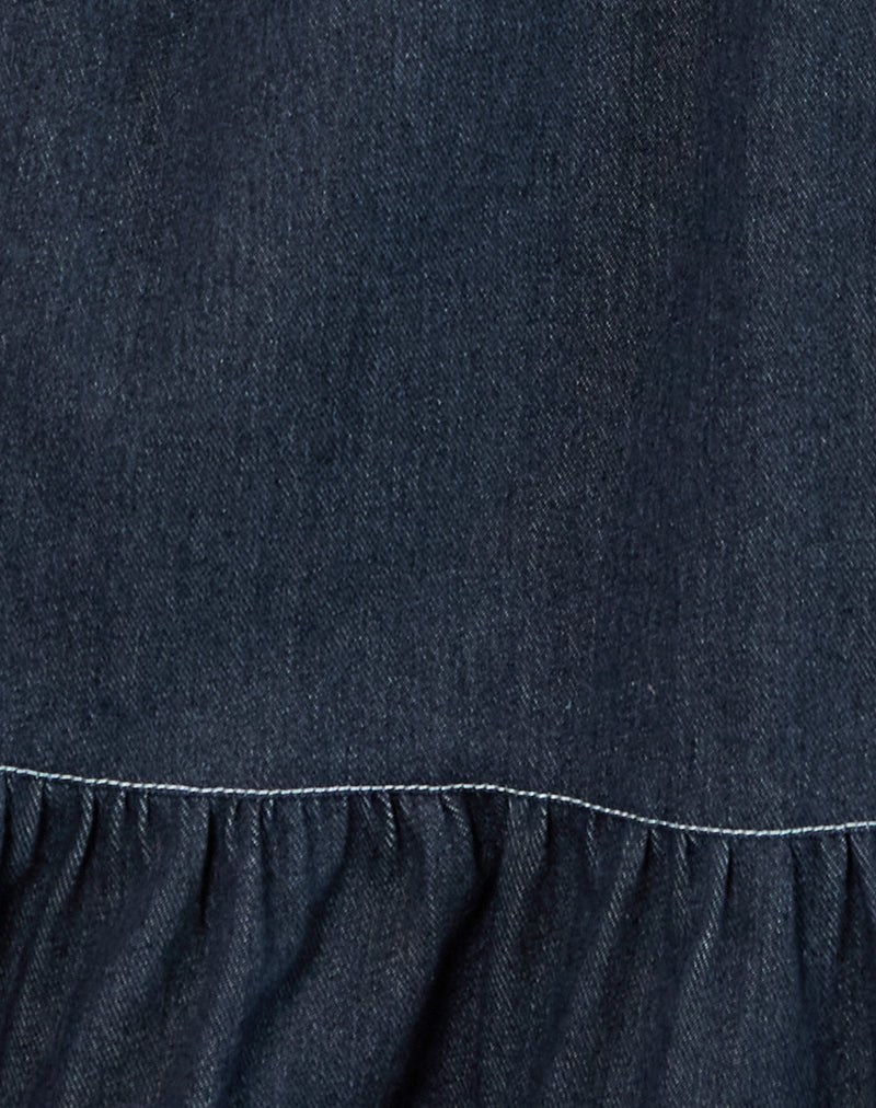 Carlisle Mini Dress in Chambray Indigo