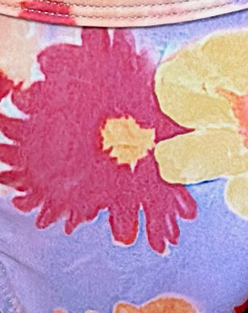 Farida Bikini Bottom in Pink Holiday Floral