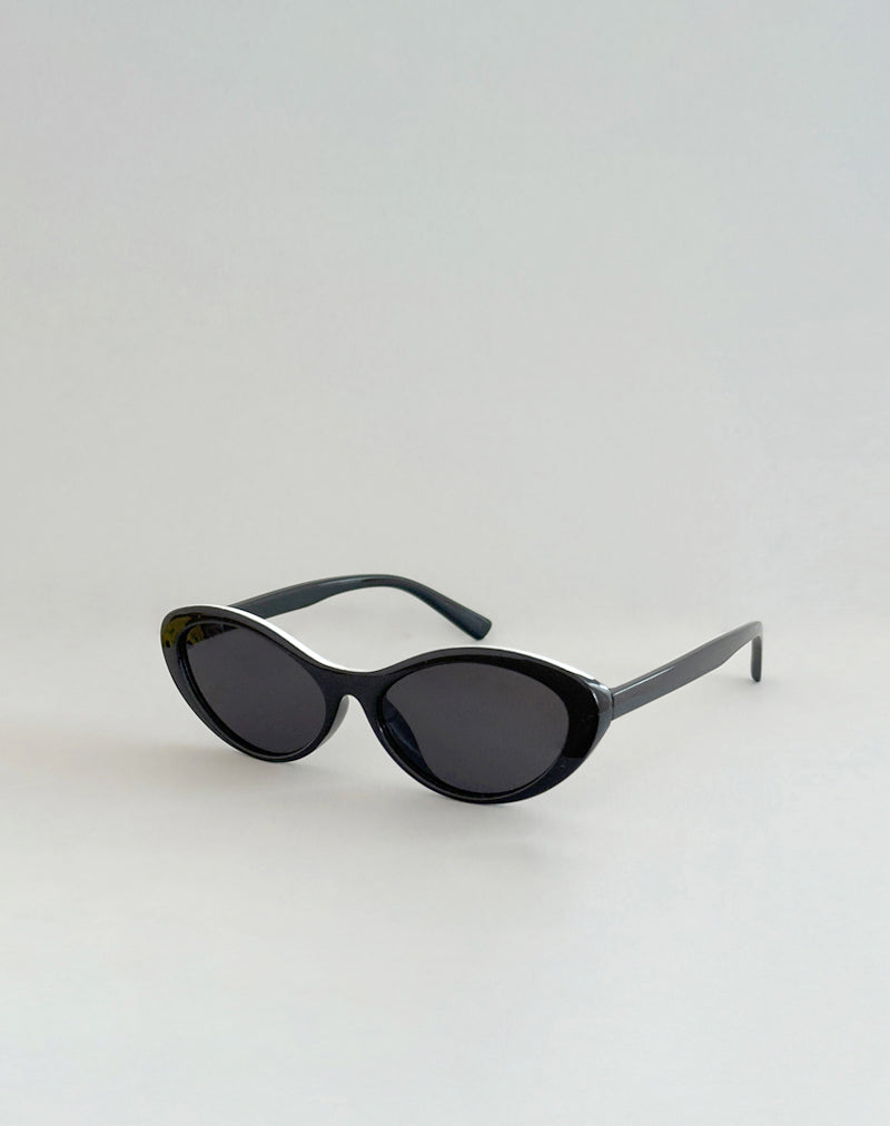 Chapini Oval Sunglasses in Black