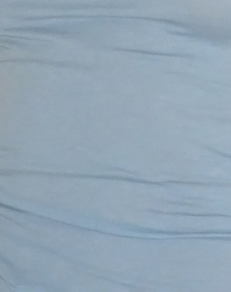 Charya Off Shoulder Top in Nantucket Blue