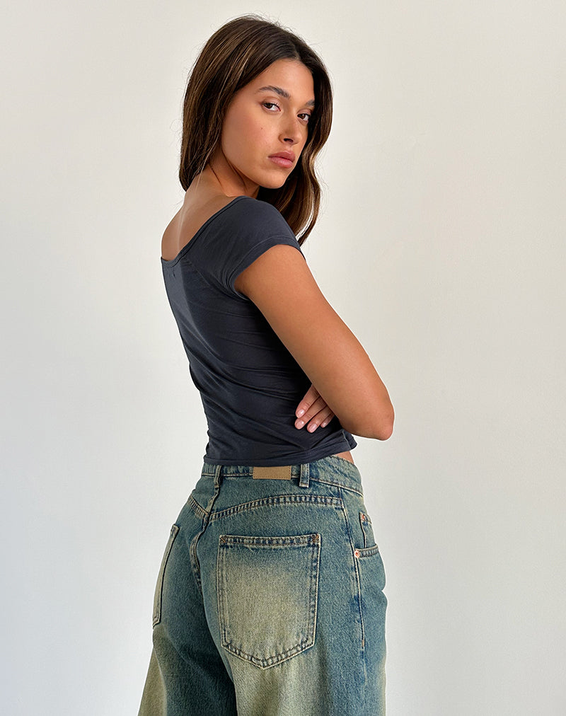 Charya Off The Shoulder Top in Ocean Storm