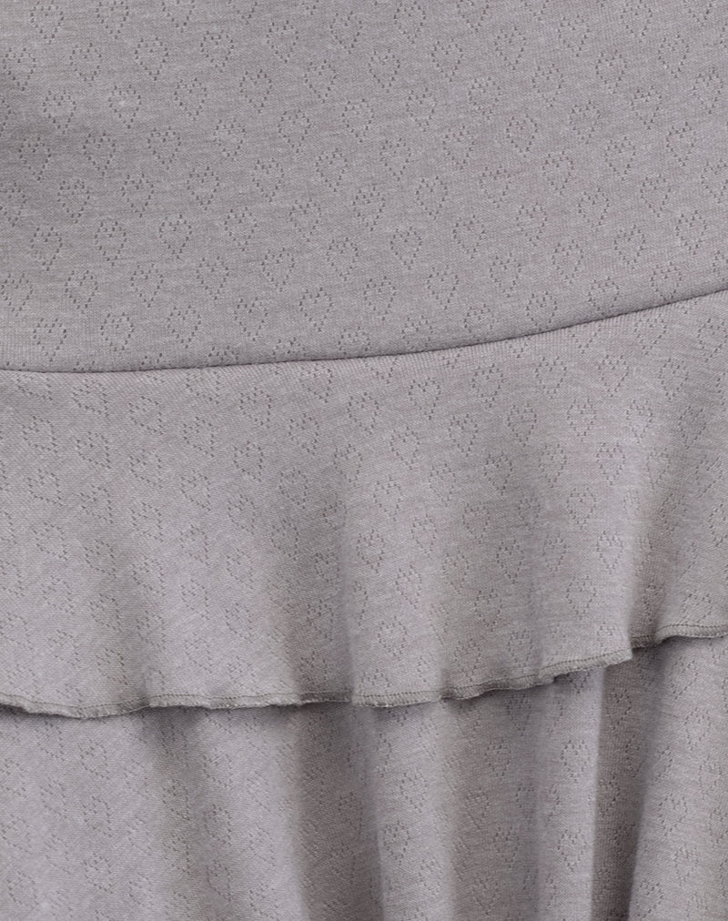 Chile Mini Skirt in Pointelle Brown